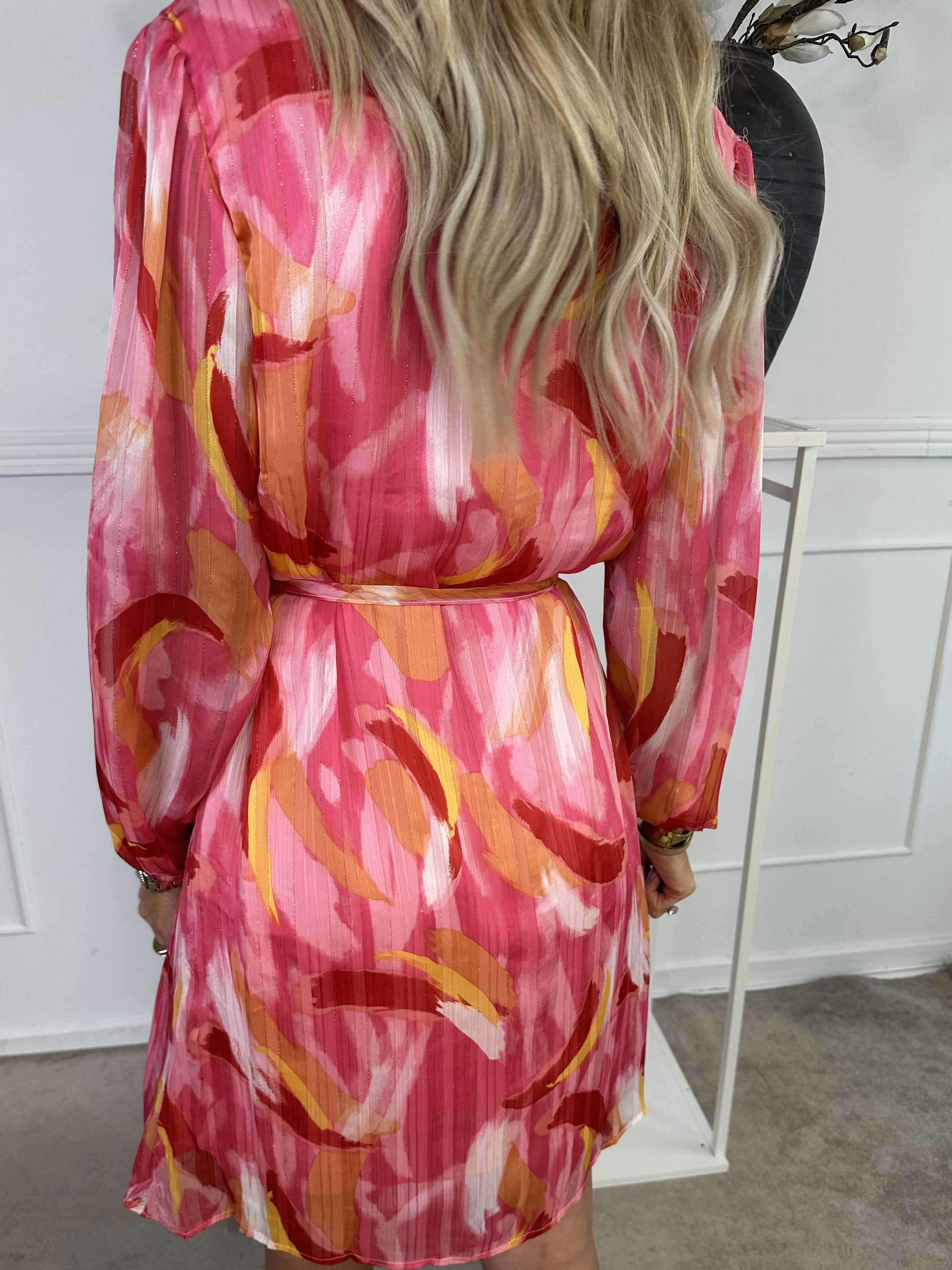 Filipa - Mönstrad tunikaklänning med glittertrådar